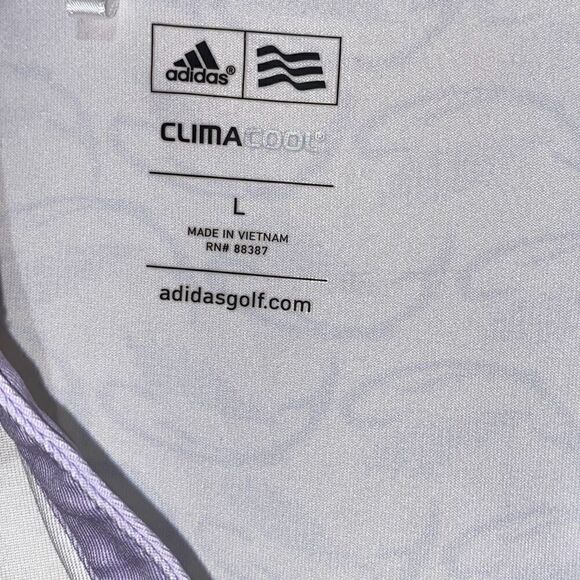 Adidas Women's White Climacool Half Button Sleeveless Golf Polo Shirt Size Large - Picture 9 of 9